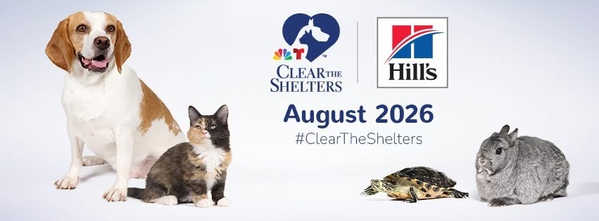 Clear the Shelters — August 2026 #ClearTheShelters adoption event at HSMC